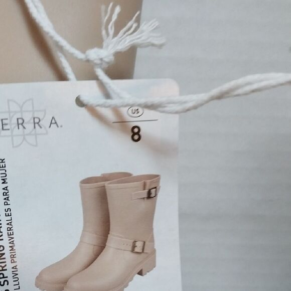Serra Tan Winter Rain Boots with Rugged Sole...SIZE 8  NEW IN BOX - Picture 3 of 7